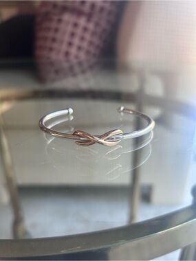 Tiffany & Co Infinity 18K Gold and Sterling Silver Cuff Bracelet